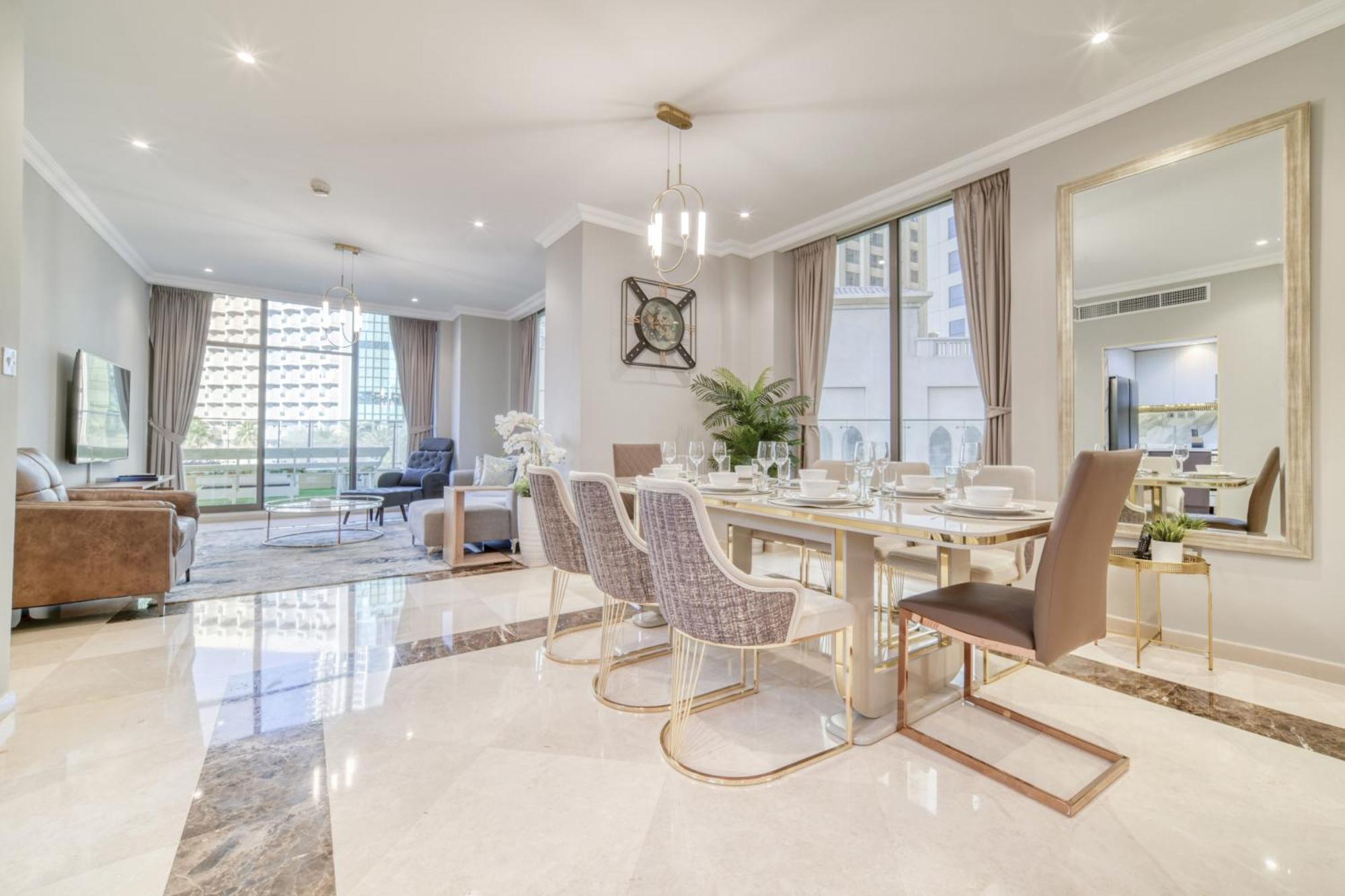 Luxurious 4 Bedroom Duplex With Terrace & Sea View Dubai Buitenkant foto