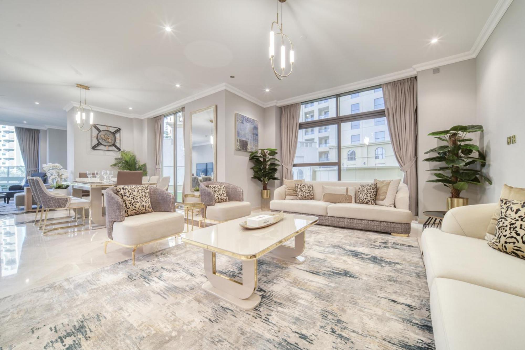 Luxurious 4 Bedroom Duplex With Terrace & Sea View Dubai Buitenkant foto